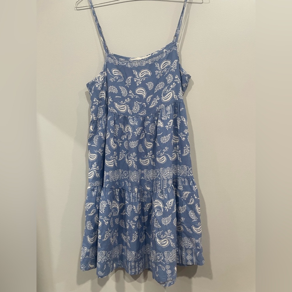 Ocean Drive Blue and White Paisley Dress-NWOT (adjustable straps)